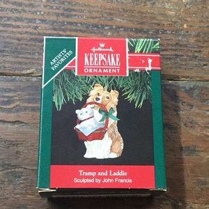 Hallmark Tramp and Laddie Ornament 1991